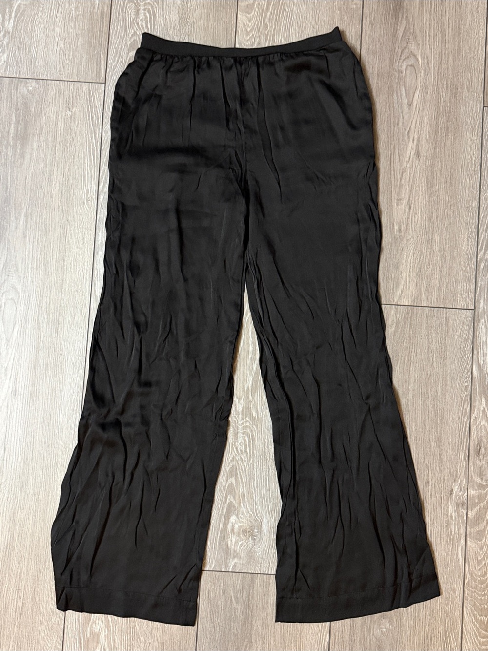 T Tahari Black Wide Leg Lounge Pants - Soft Knit Waistband